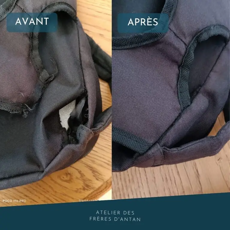 Réparation d'un sac déchiré