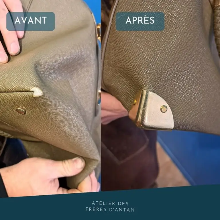 Réparation sur coins d'un sac