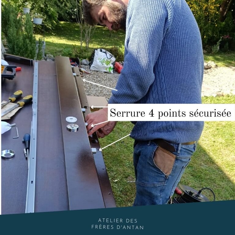 Renforcement de sécurité (serrure 4 points et cornières anti-pinces)