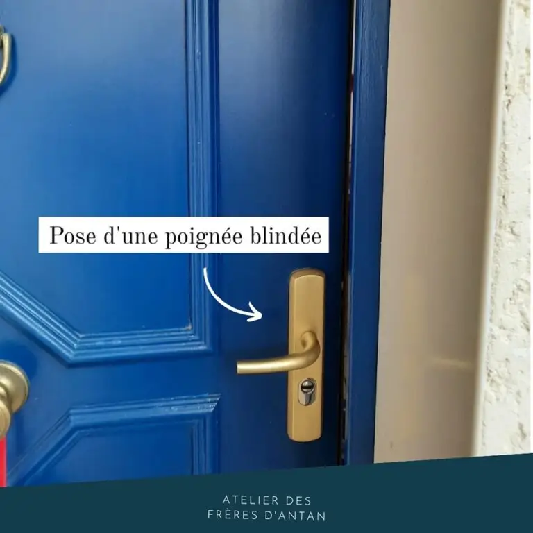 Renforcement de sécurité - pose de poignée blindée et ajout d'un verrou