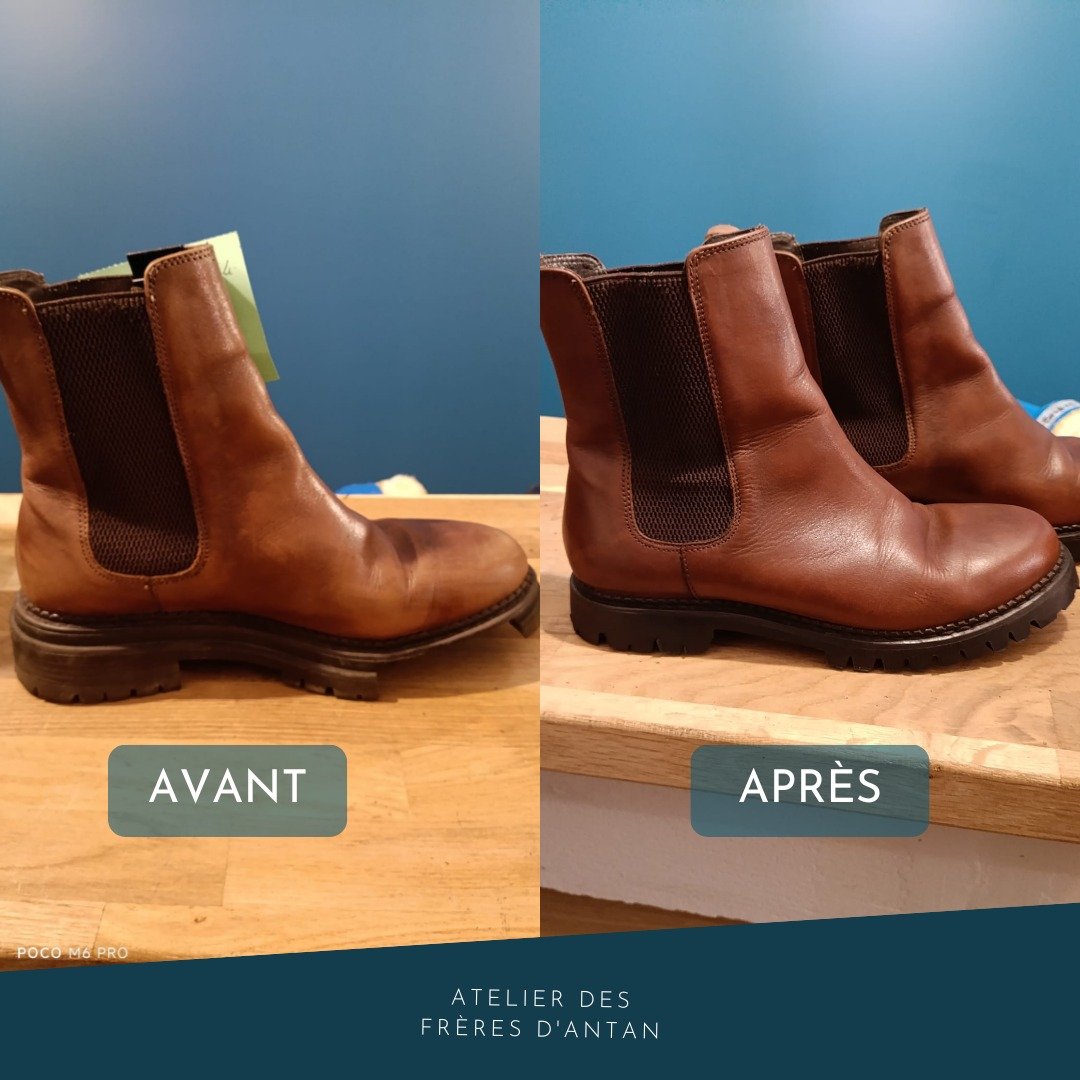 Ressemelage sur paire abîmée